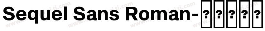 Sequel Sans Roman字体转换